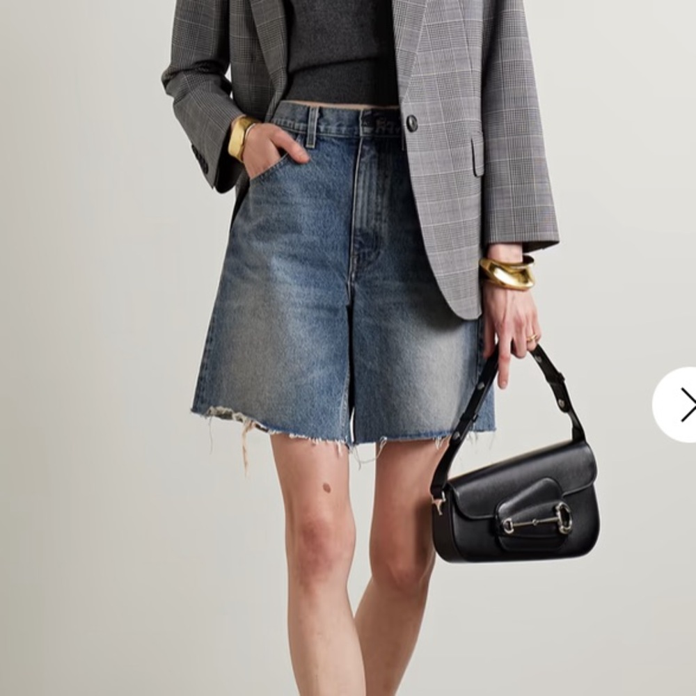 Nili Lotan Russel frayed denim shorts